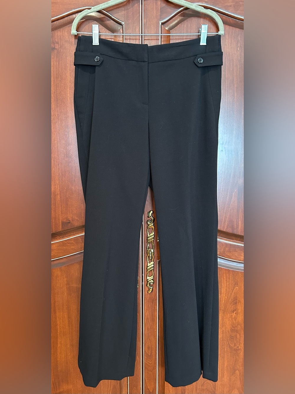Access by Liz Claiborne Black Women's Straight-Leg Dress Trousers